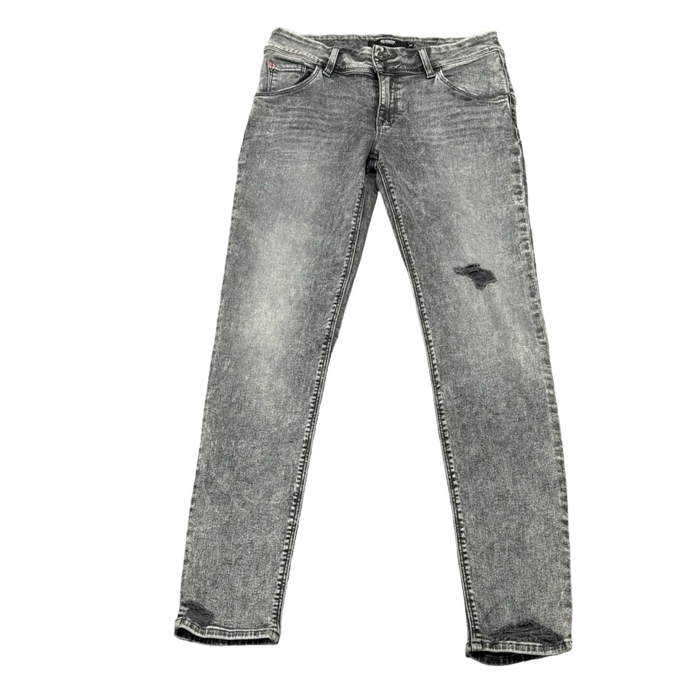 Hudson Jeans Collin Midrise Skinny Jeans Womens Sz 28 Gray Stretch Denim